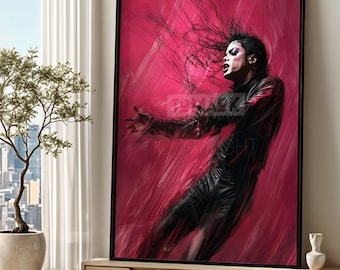 Plakat Michaela Jacksona, duża sztuka ścienna z muzyką pop-rockową