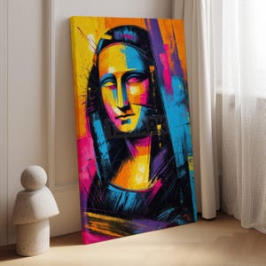 Modern Mona Lisa Canvas Print - Acrylic Effect Art for Home Decor, Amazing wall decoration, unique gift • Mona Lisa 3