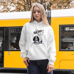 Sudadera con capucha con dibujo de perro divertido - Diseño de cachorro adorable - Regalo para amantes de los perros