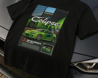 Retro Mitsubishi Eclipse T-Shirt, Unisex Graphic Tee, Car Lover Gift, Vintage Auto Apparel, Perfect for Car Shows, Motorsport Events