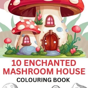 Mushroom Coloring Pages PDF – Enchanted Forest Printable Coloring Book | Relaxing Nature Art for Adults & Kids | Instant Download