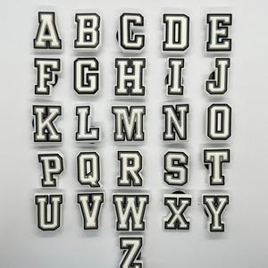 Charms de cocodrilo con letras del alfabeto, accesorios para zapatos