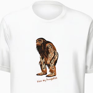 Kiss My Assquatch, Funny Bigfoot T-Shirt, Sasquatch With Attitude, Hilarious Cryptid Tee, Cool Bigfoot Gift, Unisex Trendy Sasquatch Shirt,