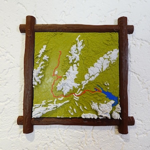 Tu ruta como mapa 3D – paisaje en miniatura personalizado | Regalo único | Strava Komoot GPX | Mural 180x180