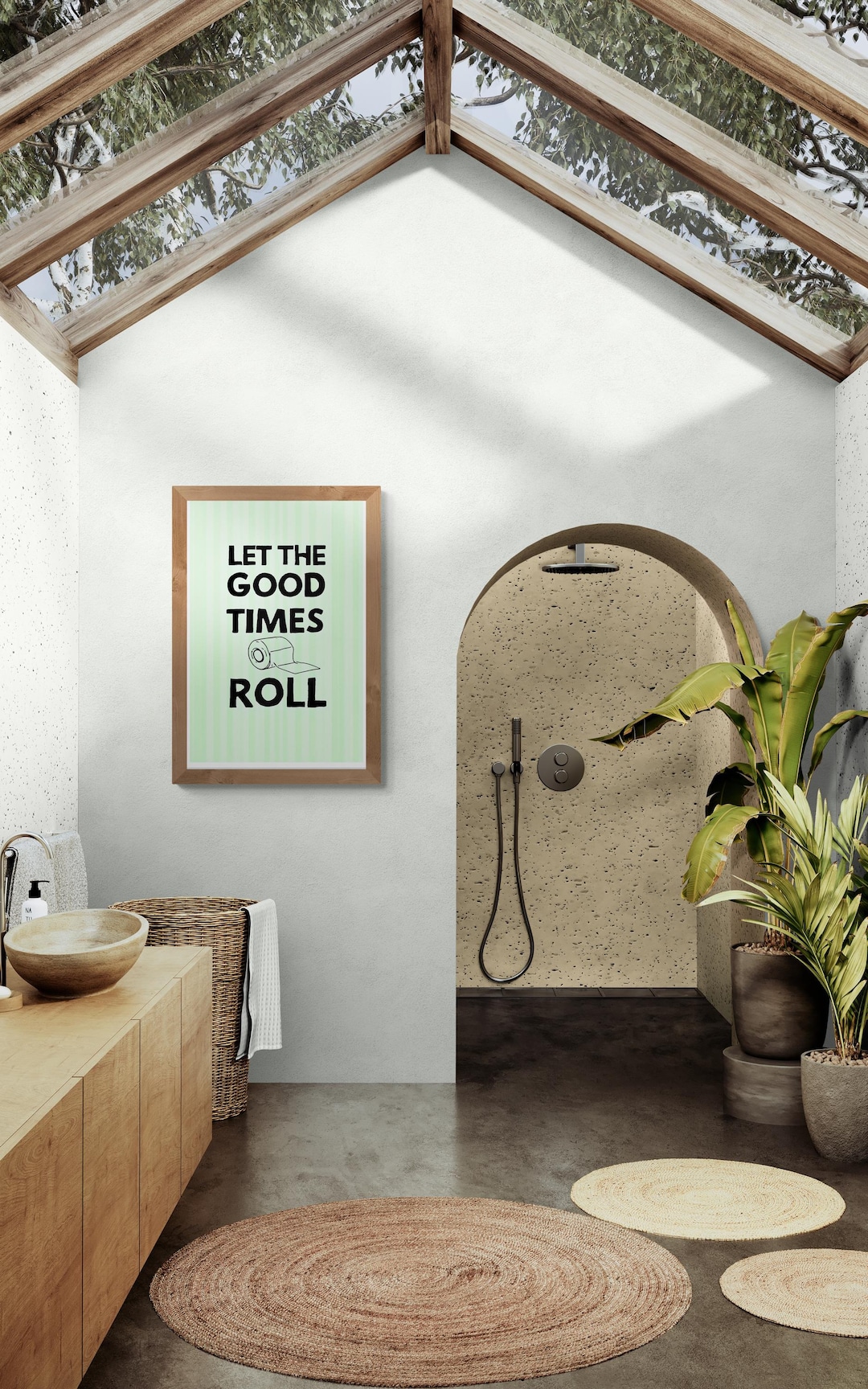 Let the Good Times Roll Digital Wall Art | Bathroom Poster | Funny ...
