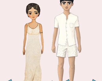 Muñecas de papel indias imprimibles con atuendos tradicionales para disfrazarse, divertirse y aprender cultura.