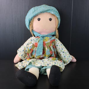 Vintage grote, lappen pop Holly Hobbie. 1974