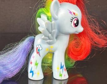 My Little Pony G4 Rainbow Dash 3” Brushable Figure Blue Tinsel