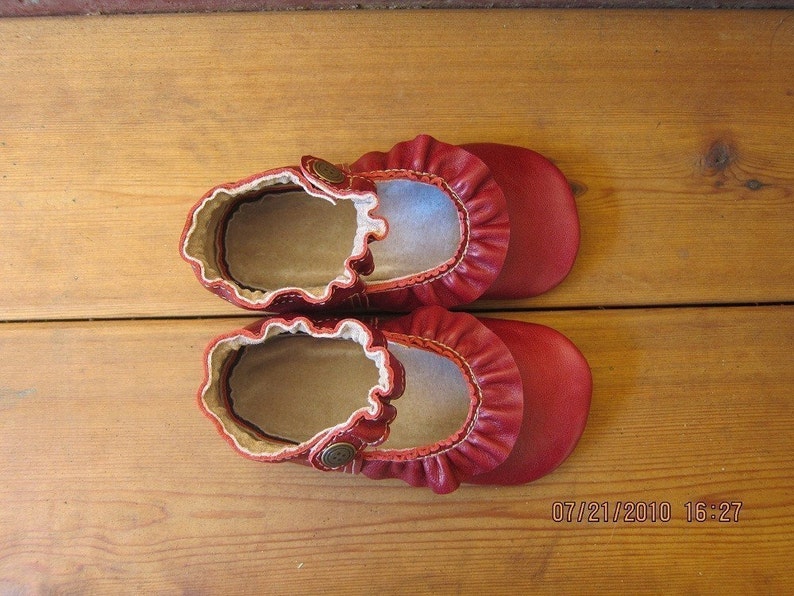 Babyschoenpatroon MaryJane-schoenen met ruches PDF-naaipatroon met tutorial afbeelding 5