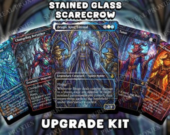 stained glass cards mtg Teferi, Time Raveler (Stained Glass) [Secret Lair Drop Promos] stained glass tribal  (WUBRG
