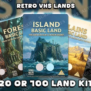 Retro VHS Basic Länder - 20 oder 100 Karten MTG Set