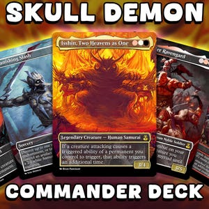 Isshin, Two Heavens as One – Skull Demon Warhost | Custom Proxy EDH Deck