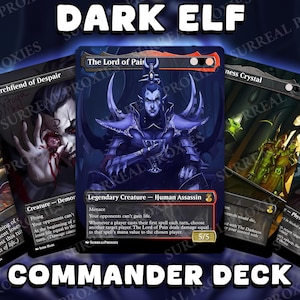 Dark Space Elves Pain Engine | Custom Sci-Fi Proxy Commander Deck | Sen Triplets EDH (Casual, Power 4)