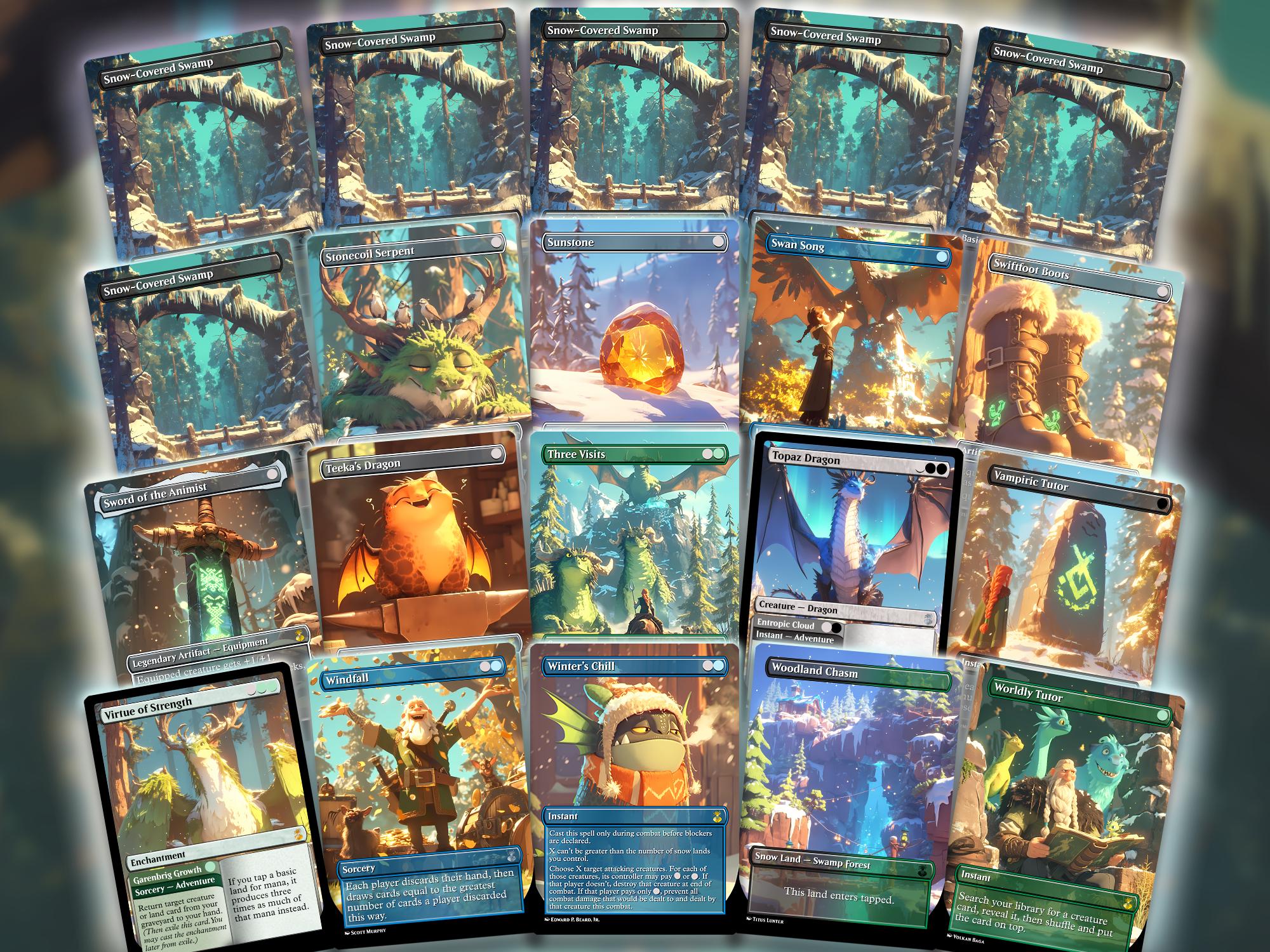 Vikings & Dragons Commander Deck: Animation-inspired MTG Proxy EDH Deck ...
