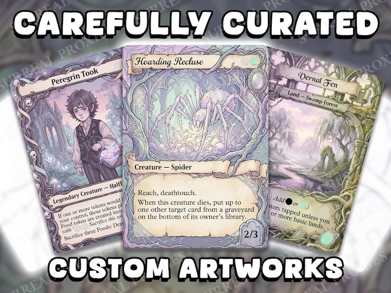 Spider Tribal Commander Deck – Pastel Gothic Custom Frames, 100 Cards + 13 Tokens image 4