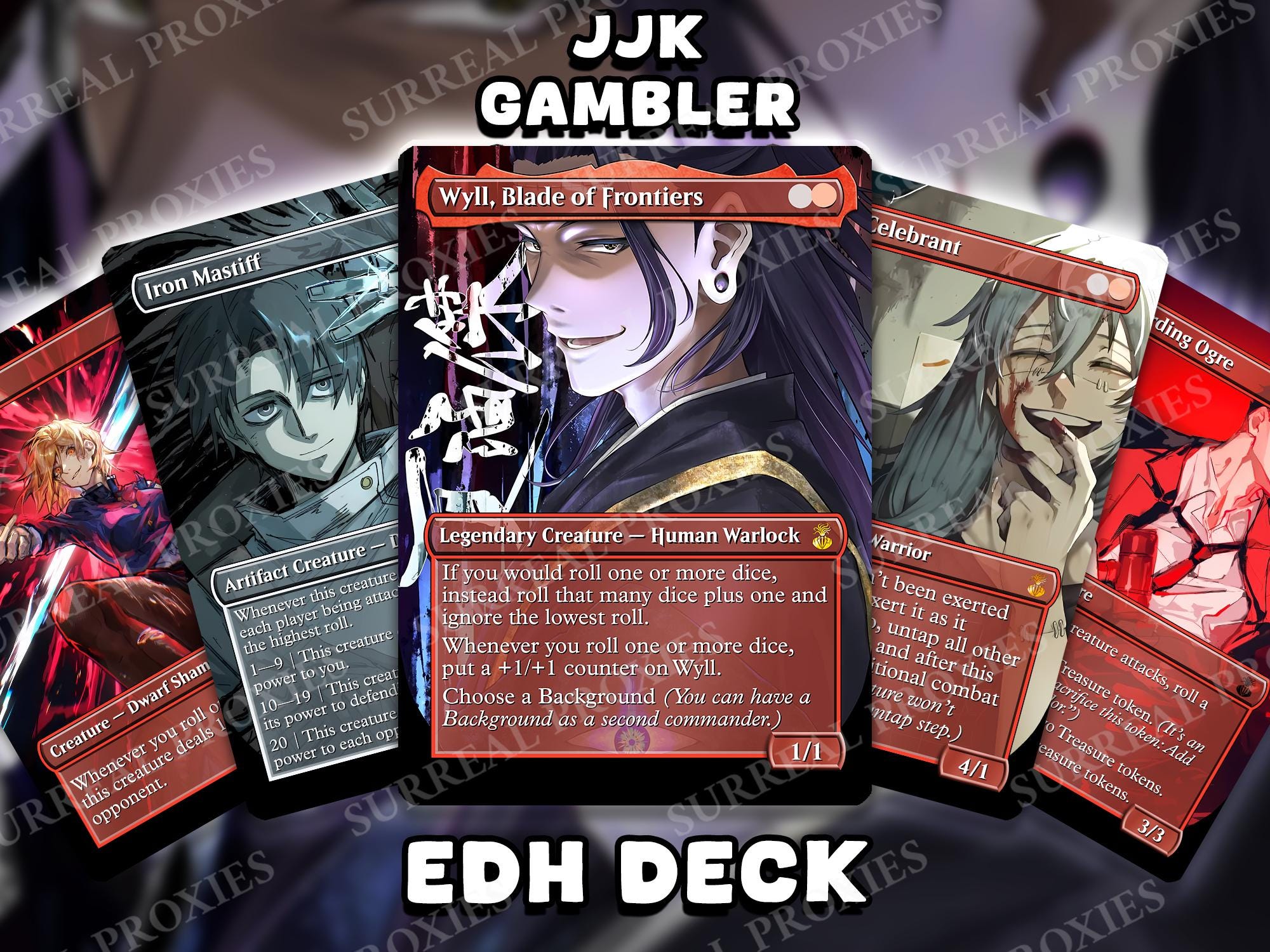 jjk mtg cards Custom Magic the Gathering cards based on favorite characters