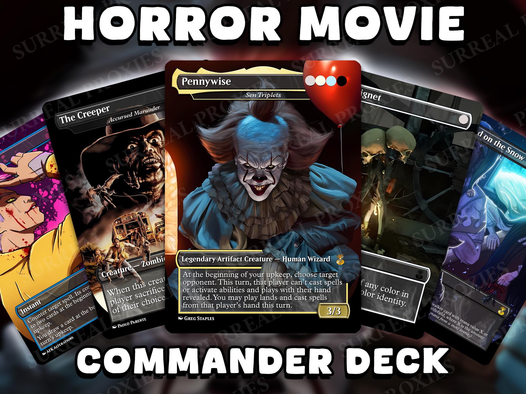 mtg commander horror deck MTG Magic the Gathering Commander Deck main image 1