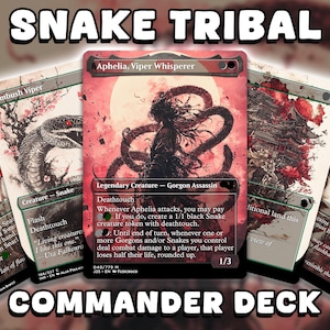 Serpentine Elegance - Baralho EDH tribal de cobra inspirado em Ukiyo-e