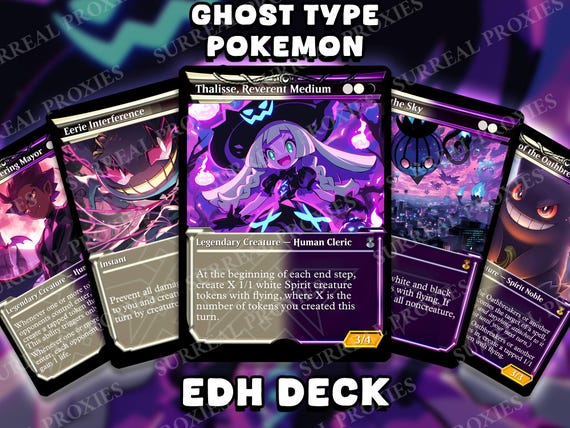 Neon Haunts of Kanto – Ghostly Pokémon Proxy EDH Deck