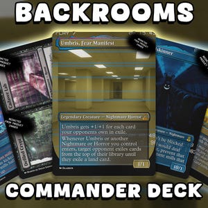 Backrooms Horror Proxy EDH Deck – volledige 100 kaarten Umbris Commander + aangepaste tokens