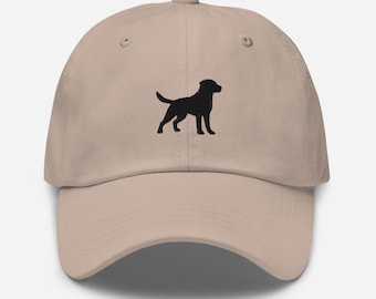 Black Lab Dog Premium Embroidered Dad Hat