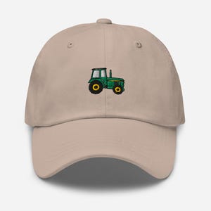 Green Tractor Premium Embroidered Dad Hat