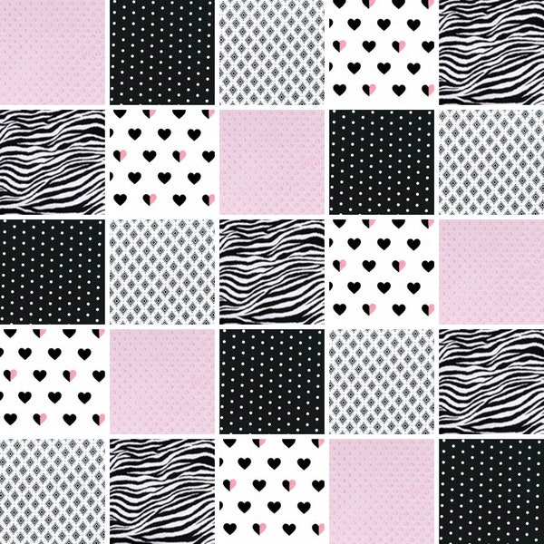Pink and Black Quilt Etsy