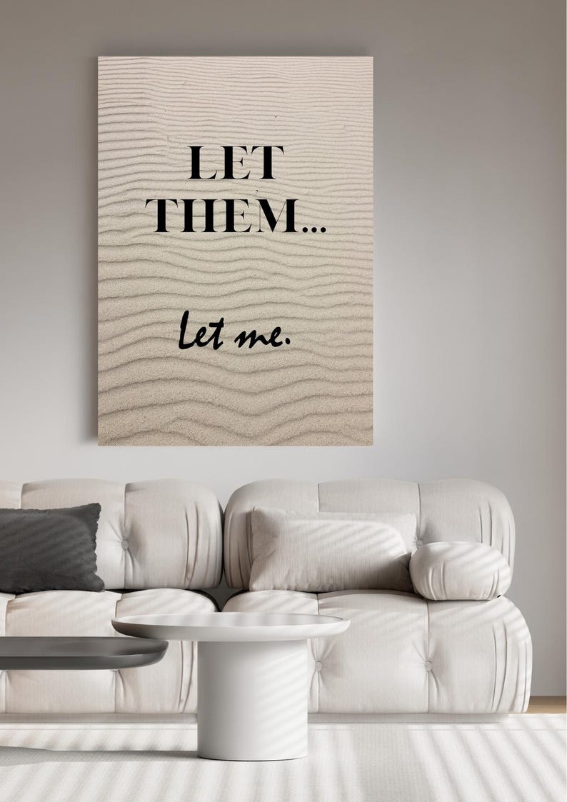 Let Them Poster Printable, Minimalist Mindset Wall Art, Mel Robbins ...