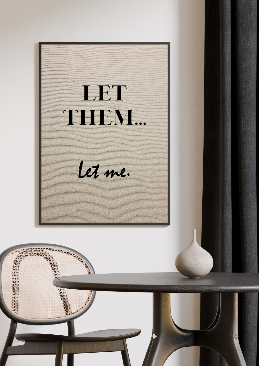 Let Them Poster Printable, Minimalist Mindset Wall Art, Mel Robbins ...