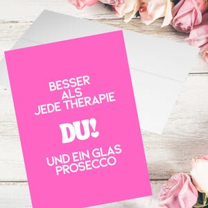 Freundschaftskarte beste Freundin, Geschenk zum Geburtstag, Dankeschön Karte, Lieblingsmensch, BFF Kompliment, Girlsnight, Prosecco Freundin
