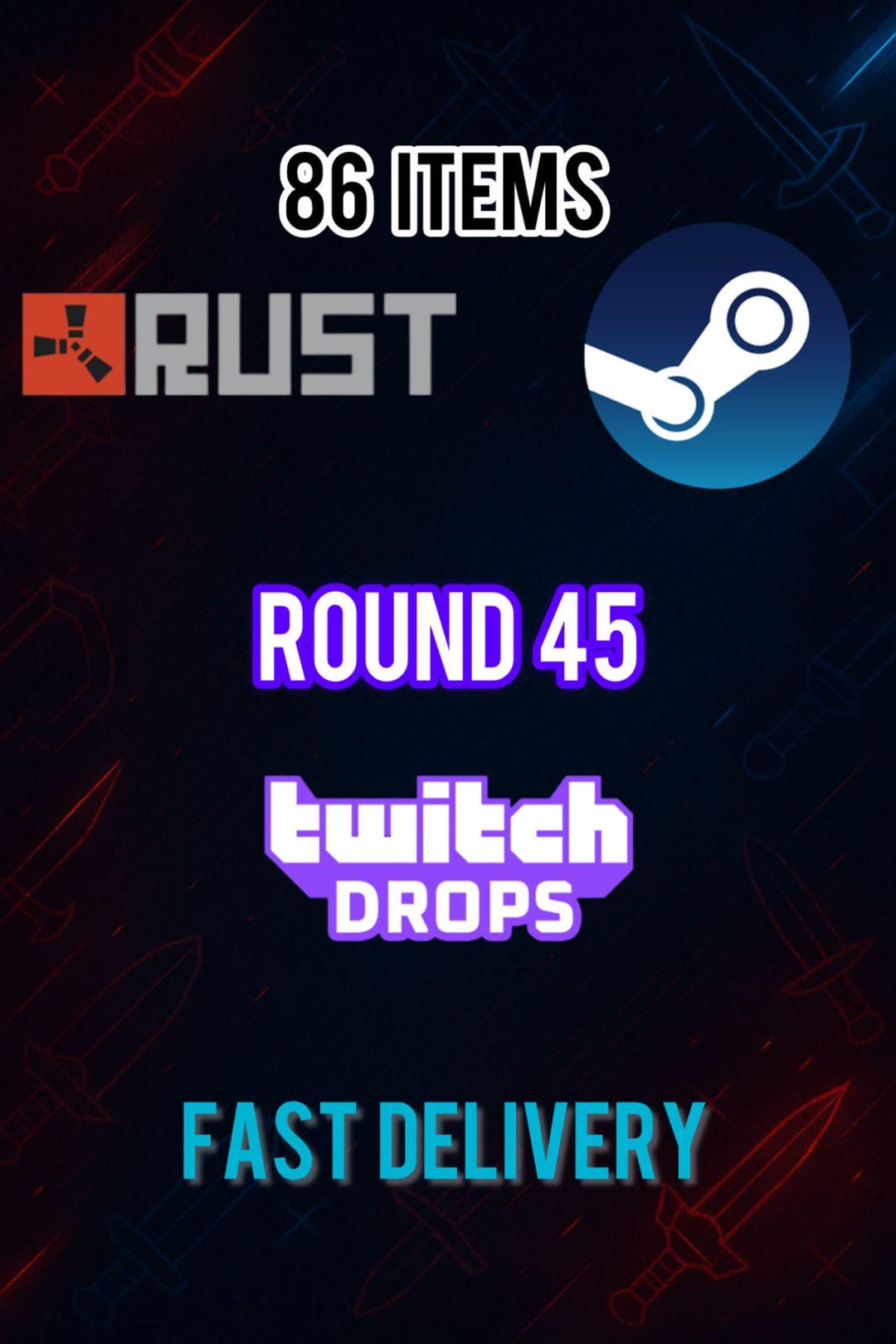 RUST Twitch Drops Round 45 Skin Pack | (fast Delivery) - Etsy