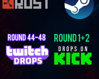 Rust Twitch Drops Skin Pack | Rounds 44-48, 1-2 (Fast Delivery)