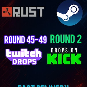 Rust Twitch Drops Skin Pack | Rounds 45-49, kick 2 (Fast Delivery)