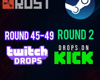 Rust Twitch Drops Skin Pack | Rounds 45-49, kick 2 (Fast Delivery)