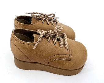 vintage 1970s baby shoes 70s Little Earthlings by Shoe-zees boys oxfords