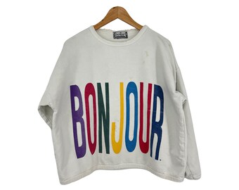 vintage 80s 90s Bonjour oversized sweatshirt