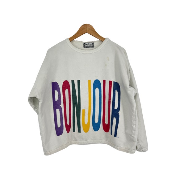 vintage 80s 90s Bonjour oversized sweatshirt