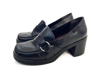 vintage 90s Y2K chunky heel loafers Mudd