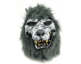 vintage Halloween mask wolf werewolf kids youth 80s