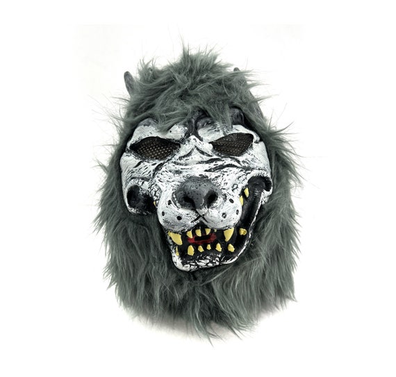 vintage Halloween mask wolf werewolf kids youth 80
