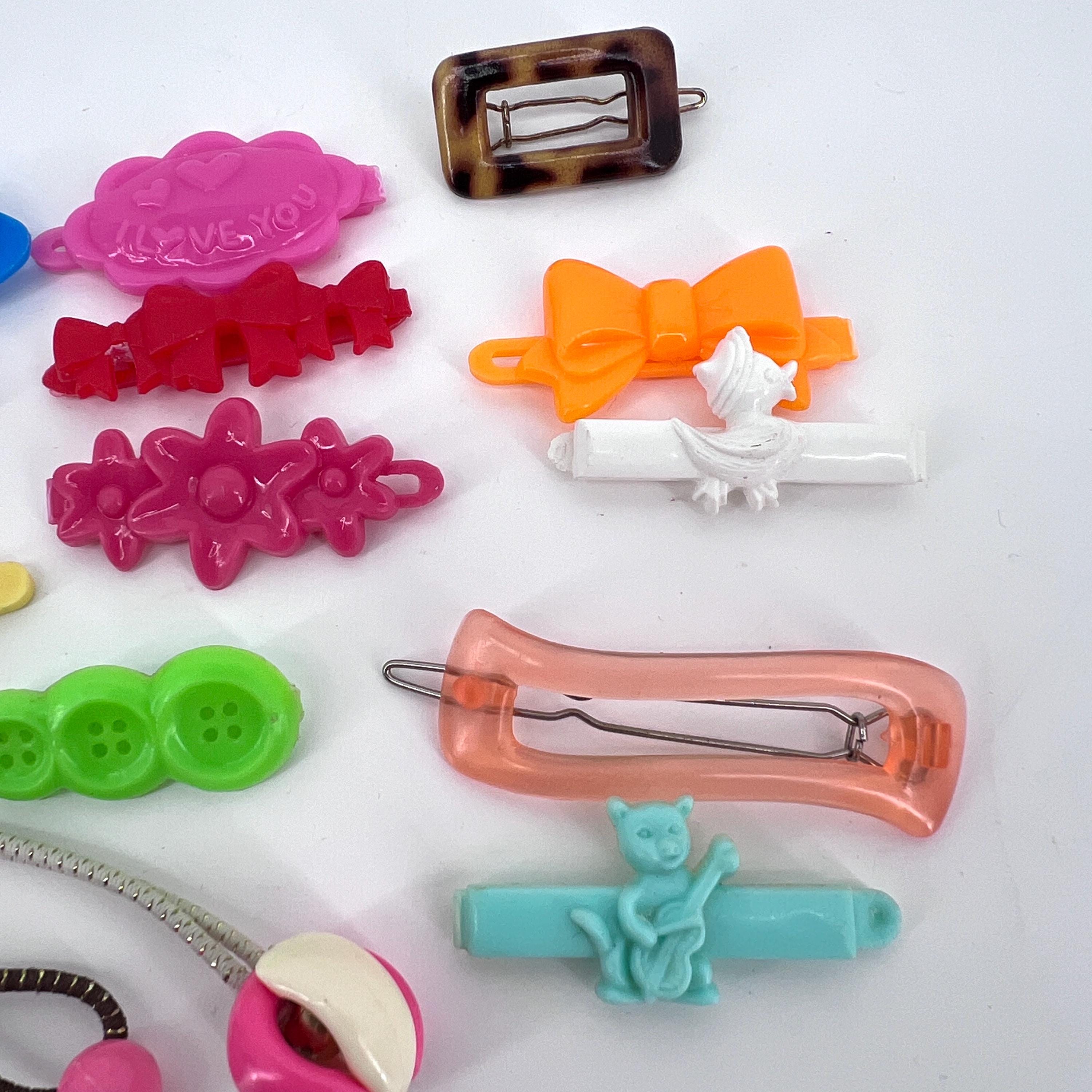 New Vintage 1980s Clips-A-Part Girls Plastic Hair Clips Girls main image 2