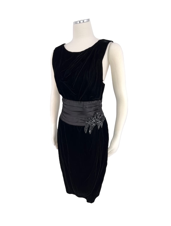 Vintage 90s Black Velvet Cocktail Dress Alex Evenings - Etsy Australia