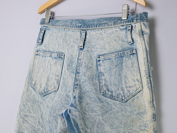 vintage 80s acid wash high rise denim jean shorts… - image 8