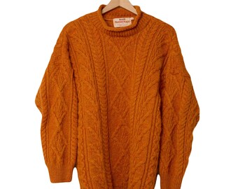 vintage Irish Homecraft wool fisherman sweater