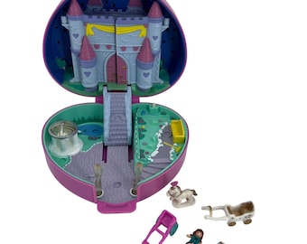Juego compacto iluminado Polly Pocket Bluebird Starlight Castle, modelo vintage de 1992.