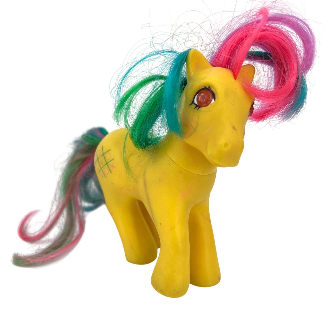 Vintage My Little Pony G1 Tic Tac Toe Yellow Rainbow Twinkle Eye Hasbro ...