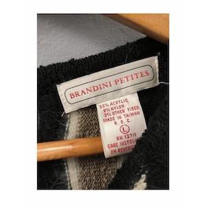 vintage 1980s striped sweater M retro petite 80s image 5