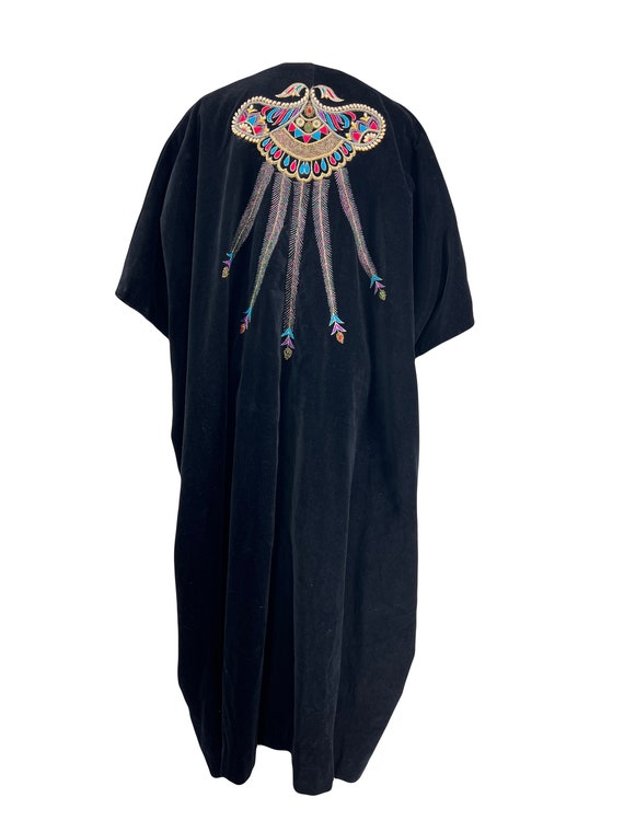 Vintage cloak cape embroidered beaded - image 4