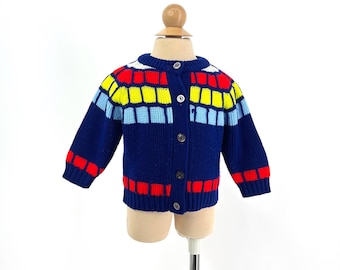 vintage 1960s kids boys girls cardigan sweater