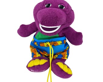 Peluche de Barney para la hora del baño, dinosaurio morado, Fisher-Price, estilo vintage Y2K 2001
